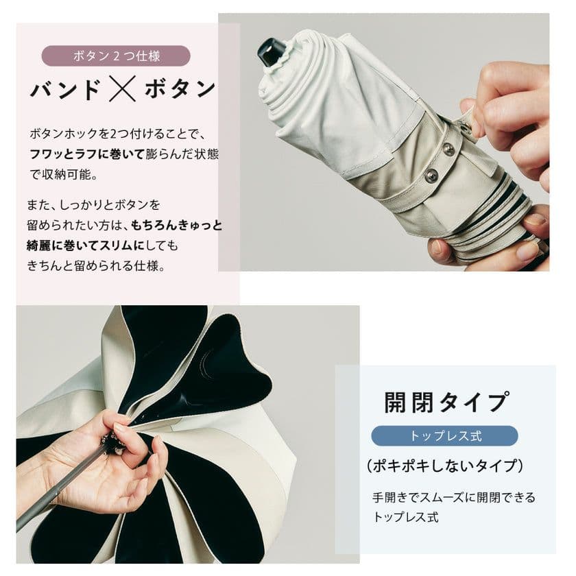 【未使用】COKAGE+ 木手元 50cm 3段折りたたみ傘
