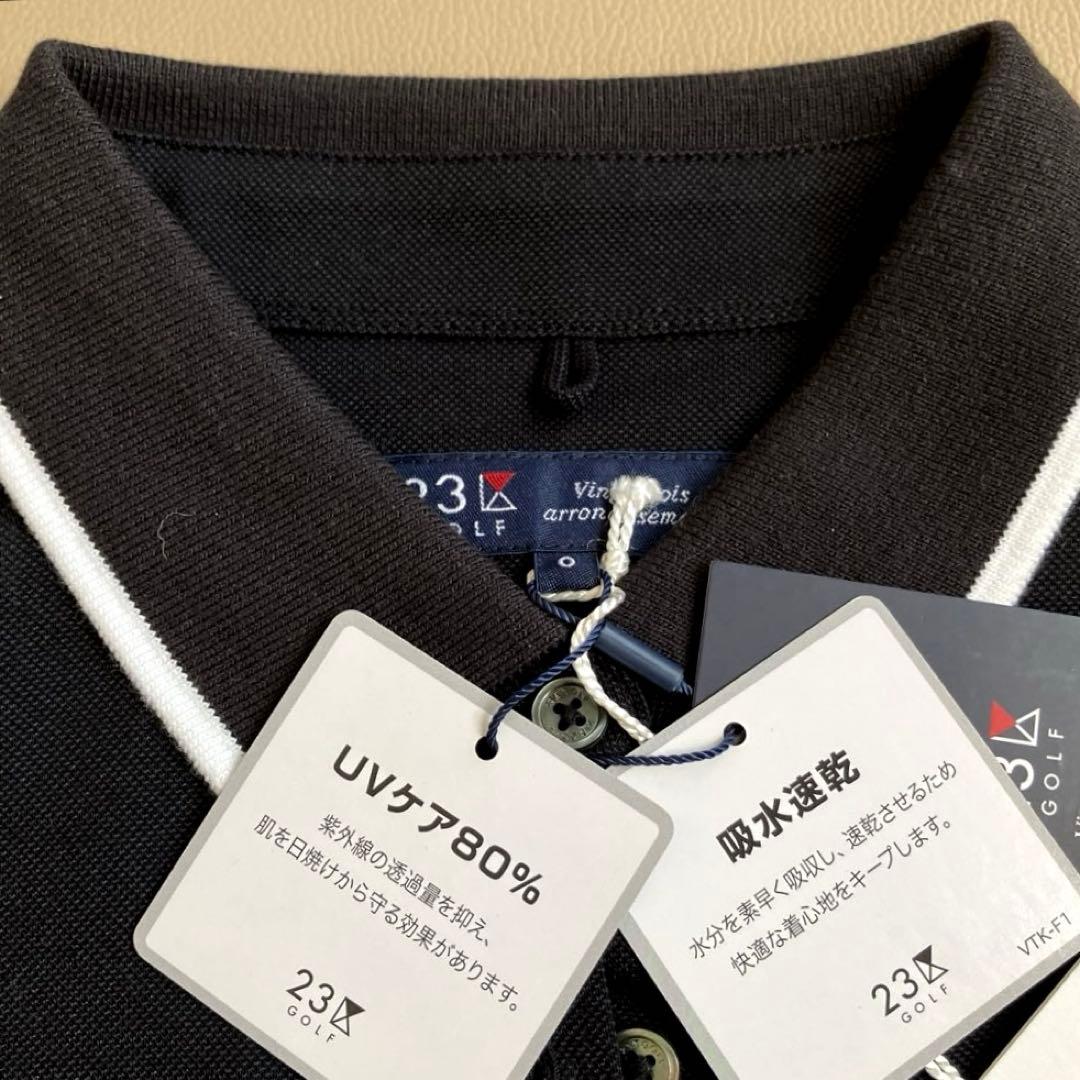 【未着用】23区 GOLF レディース 半袖ポロシャツ サイズ0 タグ付き