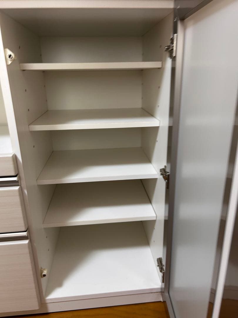 【chon.】ニトリ 食器棚 Nポスティア90WH ホワイト 幅90cm