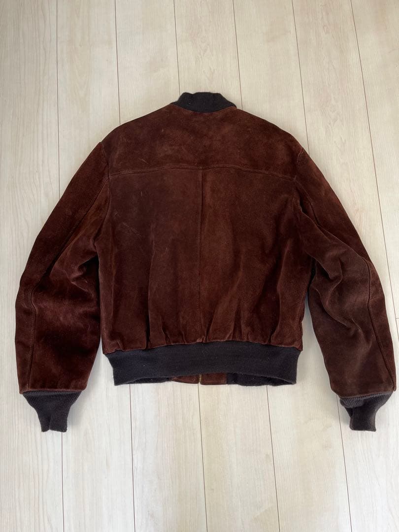 Schott ショット　ダークブラウン スウェード　レザー　ブルゾン　42