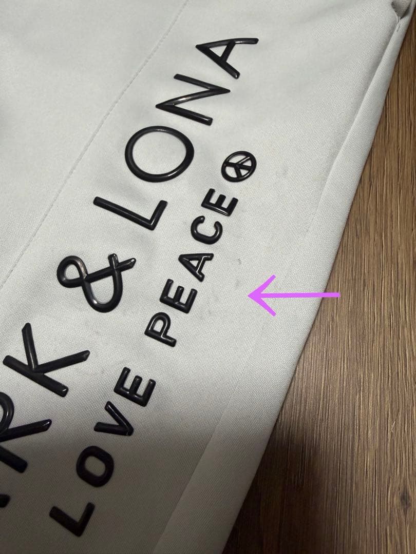 MARK & LONA ホワイトパンツ LOVE PEACE®