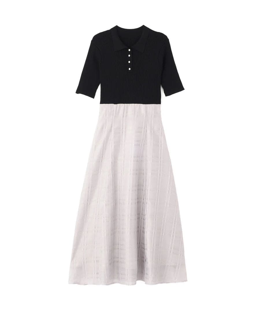 JILL by JILL STUART ポロ衿ドッキングワンピース