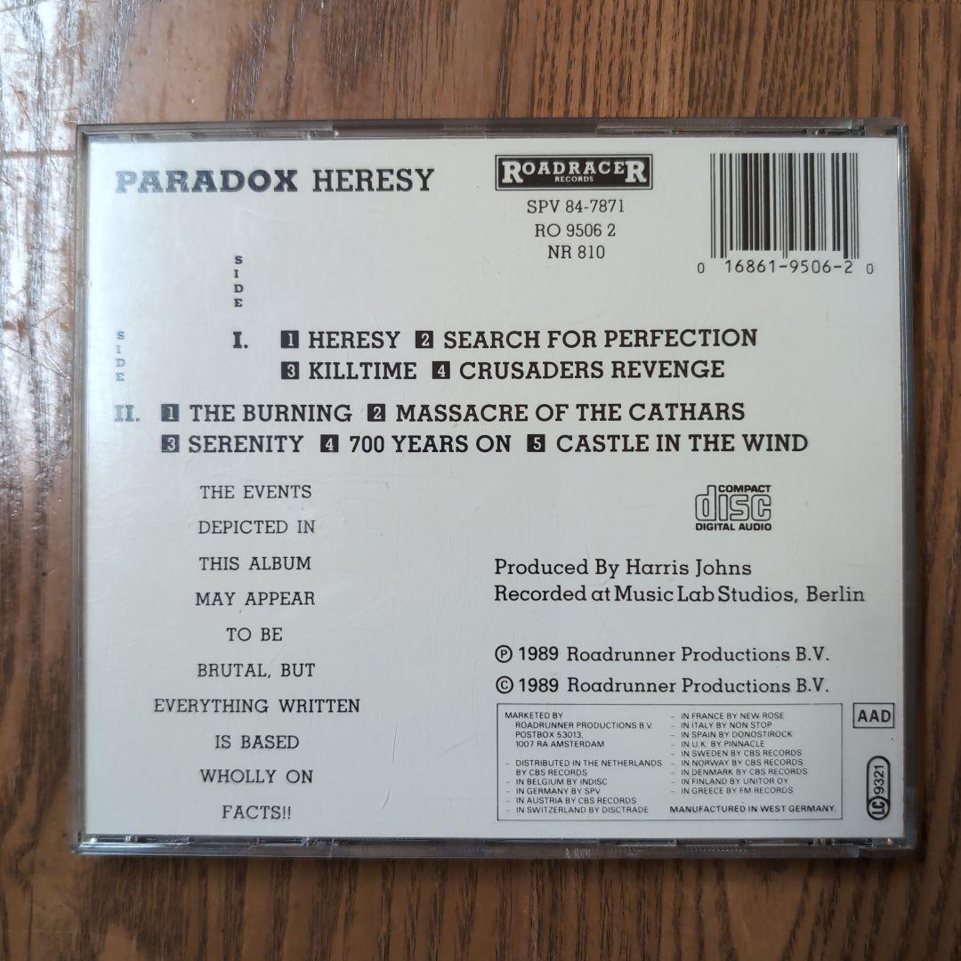 洋楽 PARADOX / HERESY