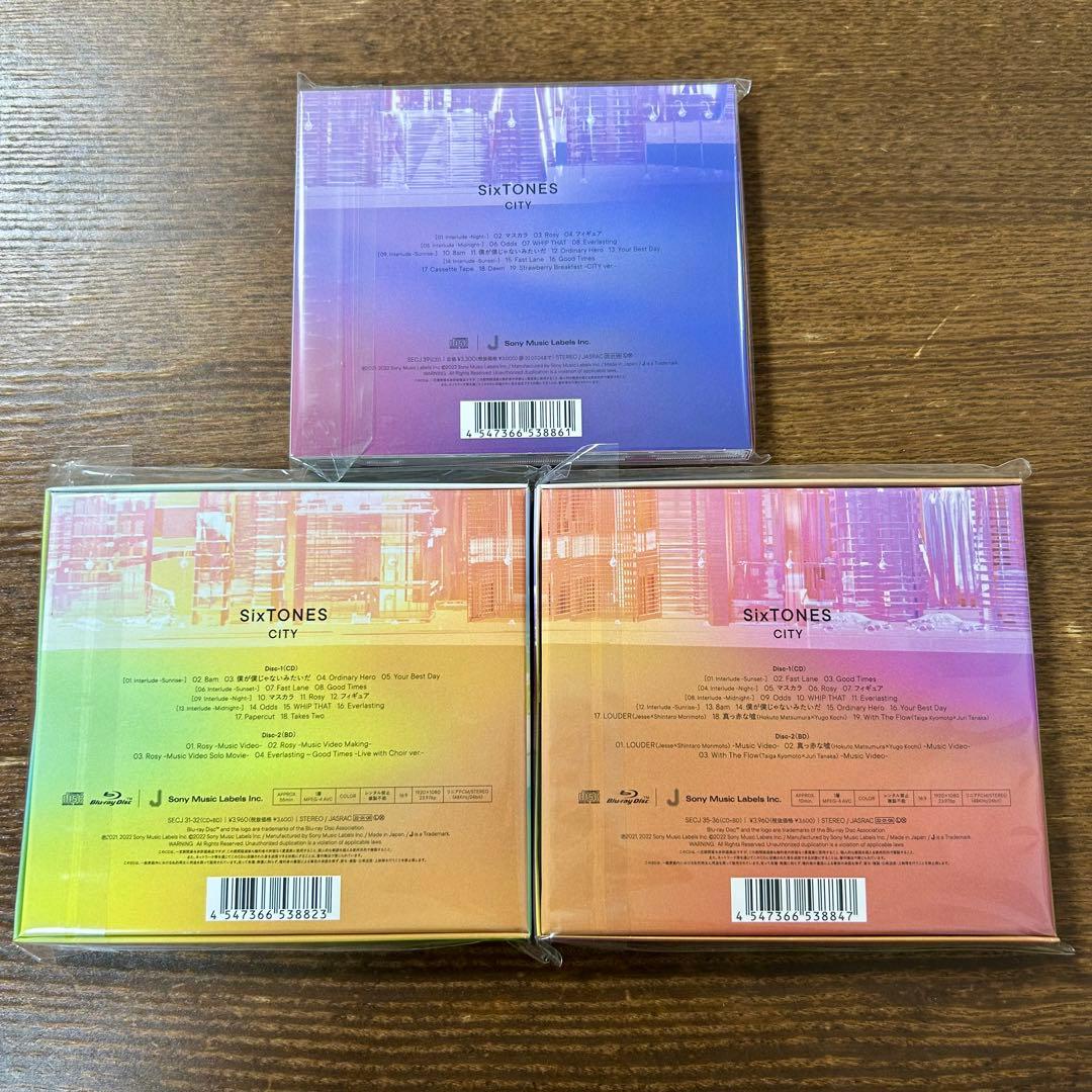 SixTONES CITY 3形態 Blu-ray 新品未開封