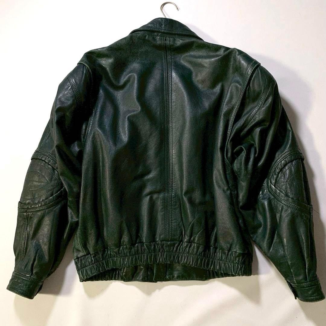 【希少カラー】SOUTHERN COMPANY レザージャケット 48 本革 緑